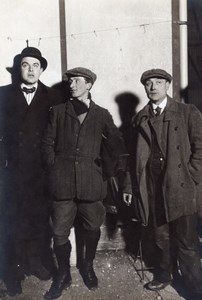 France Aviation Dirigeable Willows City of Cardiff Pilote et Passager Ancienne Photo 1910