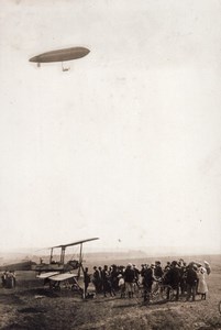 France Aviation Astra-Torres Airship Grandes Manoeuvres Old Photo 1910