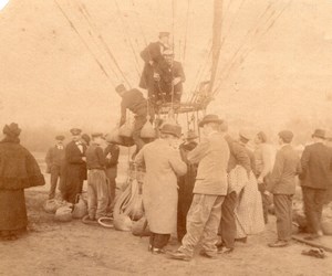 France Aviation Tethered Balloon Paris World Fair ? Old Photo 1900?