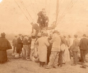 France Aviation Exposition Universelle ? Paris Ballon Captif Ancienne Photo 1900?