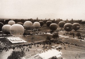 Geneve Aviation Coupe Gordon Bennett Ballons Ancienne Photo 1922 tirage de 1932