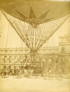 Paris Tuileries Ballon Captif d'Henri Giffard Aeronautique Ancienne Photo Dagron 1878