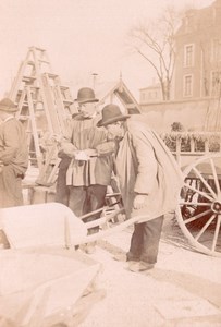 France Angouleme Market Scene Wheelbarrow Ladders Old Photo H Billard 1893