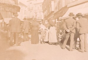 France Angouleme? Busy Street Scene Old Photo H Billard 1893