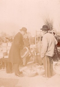 France Angouleme Market Scene Wicker Baskets Old Photo H Billard 1893