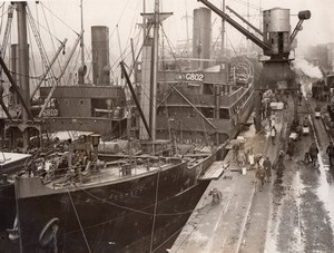 Belgium or France? WWI Steamship Stockport British Western Front Photo 1914-1918