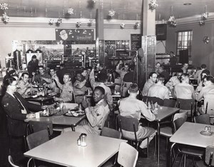 Texas Randolph AFB Air Force Base Officer Cadets Mess Old Photo 1950's