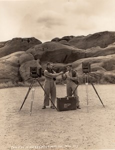 Texas Randolph Air Force Base Cadets? & Ground Cameras Old Photo 1941