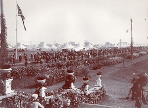 India Lucknow British Colony Royal Field Artillery? Parade Old Lawrie Photo 1910