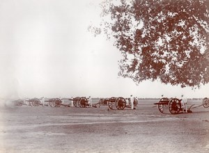 India Lucknow? British Colony Royal Field Artillery ? Cannons Old Photo 1910