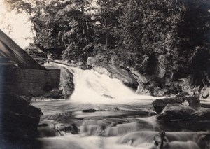 USA ? River rapids Nice motion effect Trees old Snapshot Photo 1920's