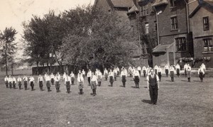 USA ? Lower School at Drill Gymnastics old amateur Snapshot Photo 1920's