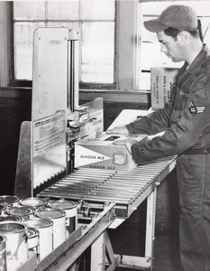 US Air Force Base Supermarket Warehouse Canada Dry Ginger Ale Old Photo 1965