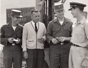 Orlando AFB Scene at Air Force Base Supermarket Aisle Military Old Photo 1960's