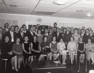 Orlando AFB? Air Force Base Office Workers Group Portrait Old Photo 1965