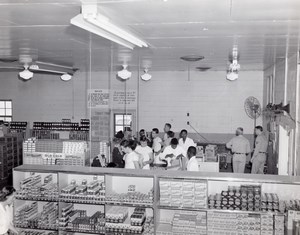 Orlando AFB US Air Force Base Supermarket Checkouts Old Photo 1960's