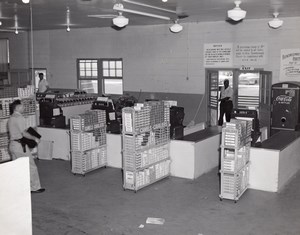 Orlando AFB US Air Force Base Supermarket Checkouts Coca-Cola Old Photo 1960's