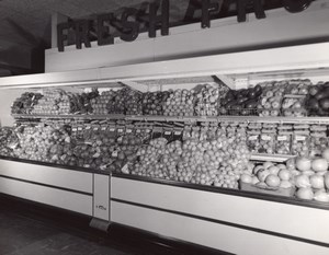 Orlando AFB US Air Force Base Supermarket Fresh Fruits Old Photo 1964