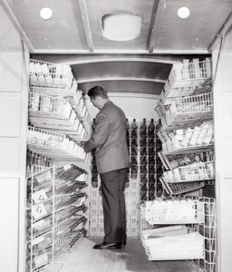 Paris Food Industries Show Mobile Shop Van Camion Magasin old Presse Photo 1956
