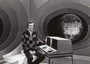 Journalist Laurent Broomhead Planete Bleue TV Program old Press Photo 1983