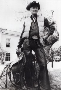 Somerset Holford Reverend Peter Birkitt Cowboy Old Press Photo 1977