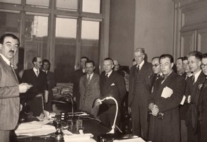 French Politics André Philip & Civil Servants Delegation old Press Photo 1947