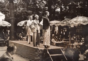 Chateau de Madrid Bois de Boulogne? Fashion Bathing Suit old Meurisse Photo 1931