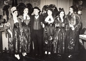 Paris Alsace Headdress & Costume Exposition old Photo 1936