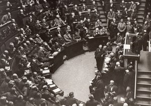 French Politics Paris Mr Daladier Addresses Parliament old Meurisse Photo 1930's