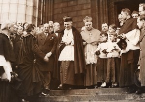 Paris La Madeleine Cinema & Radio Mass Bishop Verdier old Meurisse Photo 1933