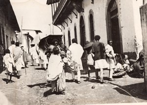 Ethiopia Addis Ababa Busy Street Animation old Meurisse Photo 1930's