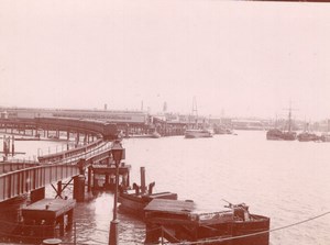 England Portsmouth Harbour Boats Ships old Amateur Photo 1900