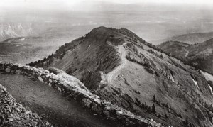 Wyoming Yellowstone National Park from Washburn Mtn old Haynes RPPC Photo 1940