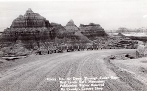 South Dakota Badlands National Park Cedar Pass Canedy's Camera Shop RPPC 1940