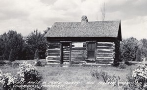 Nebraska Columbus 1st House in Platte County old RPPC Photo LL Cook EKC 1940's