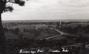 Nebraska Valentine Birds eye View Panorama old RPPC Photo 1940