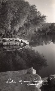 Nebraska Valentine Lake Minnechaduza Creek old RPPC Photo 1940