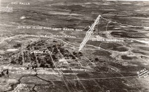 Washington Coulee City Dam Construction old RPPC Photo 1947