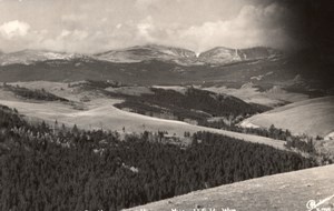 Wyoming Big Horn from Hospital Hill Rolling Slopes Sanborn RPPC Photo 1940