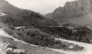 Wyoming Ten Sleep Canyon Horseshoe Curves Mountain Road Sanborn RPPC Photo 1940