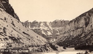 Wyoming Wind River Canyon old AZO RPPC Photo 1920's