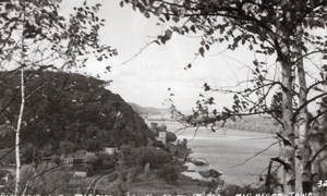 Iowa McGregor Mississippi River Point Ann & Heigths old RPPC Photo 1940