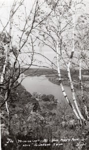 Iowa McGregor Pikes Peak State Park River Trees old RPPC Photo 1940