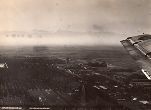 Morocco Marrakech Menara Airport & Gardens Aerial View old Photo 1940's