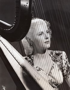 Harpist Elaine Vito Mildred Bailey & Company old CBS Photo 1940's