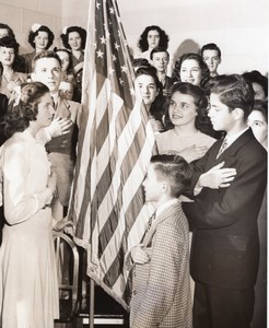 Columbia's Youth on Parade Flag Day Old Glory Patriotic old CBS Photo 1944