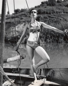 USA 1960's Women Fashion Cole of California Bikini Nylon old Photo