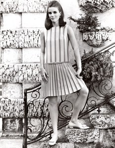 USA 1960's Women Fashion Kelly Arden Swinging Skirt Dacron old Photo