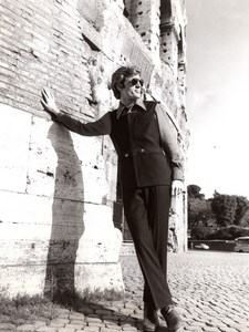 Rome Coliseum 1970's Men Fashion J.P. Stevens Textile old Photo