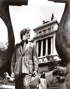 Rome Capitol Steps 1970's Men Fashion J.P. Stevens Allen Case old Photo